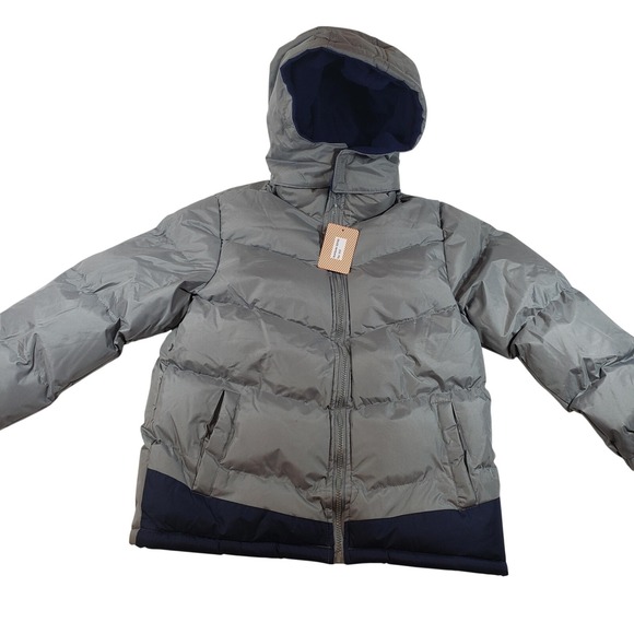 Operation Warm Other - NWT Operation Warm Boys Gray Navy Blue Hooded Puffer Winter Jacket Coat 14/16